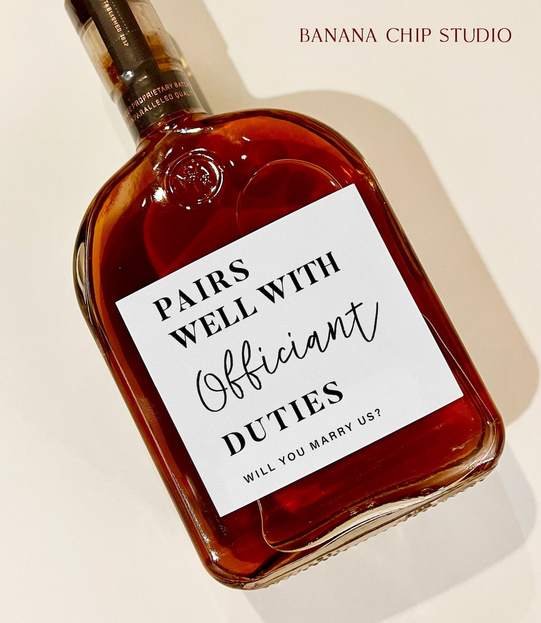 Officiant Whiskey Label, Pairs Well With Officiant Duties, Officiant Gift, Wedding Officiant