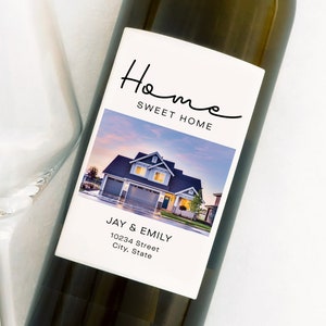 New Home wine label - Housewarming Gifts For New Home - Congrats on your new home wine label - New Home Wine Bottle New Home Gift