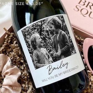 Personalized Bridesmaid Wine Label: Maid of Honor Proposal Gift