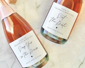 Wedding Planning Milestone Wine Labels, Set for Engagement Gift, personalized gift for the couple, bride and groom gift