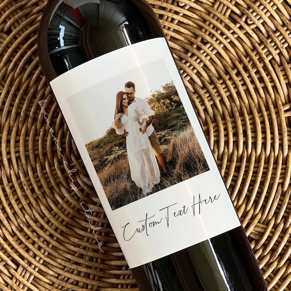 Custom Photo wine label, Engagement Photo wine label, Personalized Wine Label, photo wine labels, 21st birthday wine label, champagne label