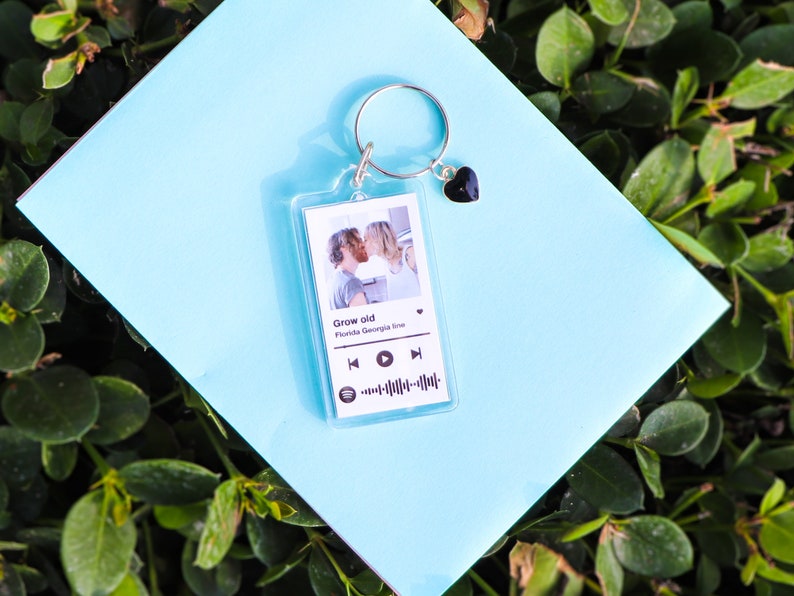 Custom Song Keychain Custom Personalized Keychain Spotify Etsy