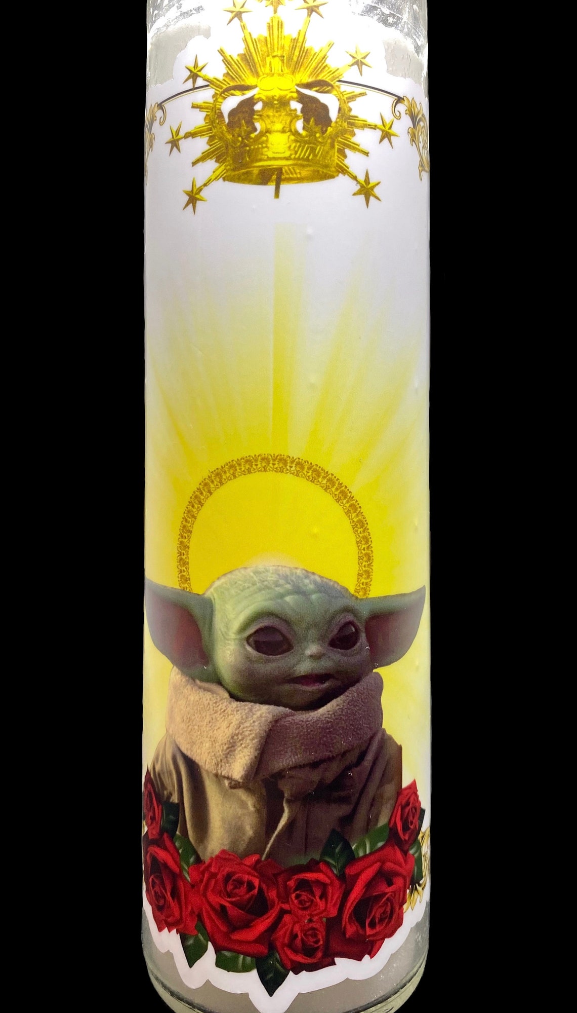 Baby Yoda Prayer Candle Etsy