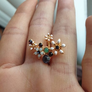 Beautiful Flower Earrings, Earring Jackets, Illusion Earrings, Wreath jewelry