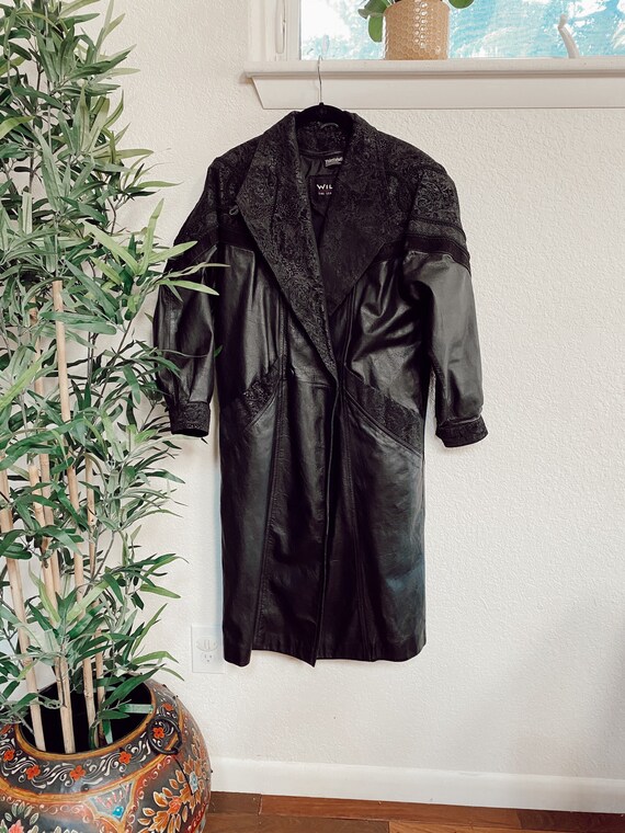 Vintage Wilson’s Leather Trenchcoat, Long Leather