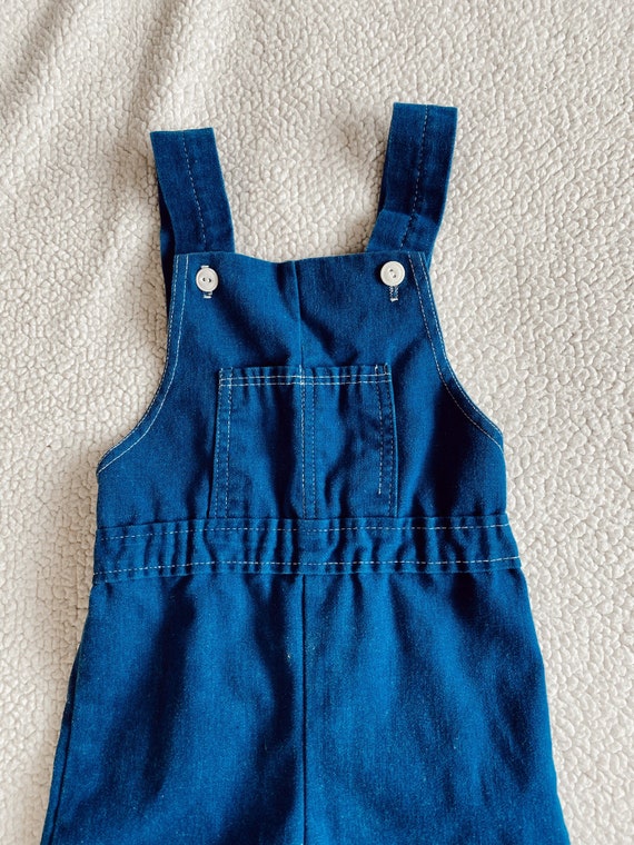 Vintage Unisex Toddler 3T Overalls, Soft Blue Jean