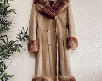 vintage fur lined coat