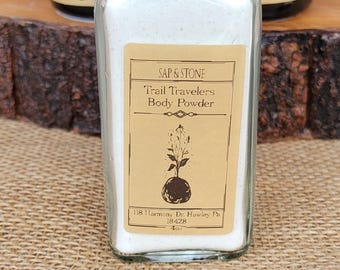 Trail Travelers Body Powder | Talc-Free Foot & Body Powder | Arrowroot Kaolin Clay Lavender Chamomile | Anti-Chafing Hiker Gift