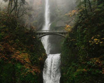 Multnomah Falls, Oregon - Fine Art Landscape Nature Photograph Print Wall Decor -