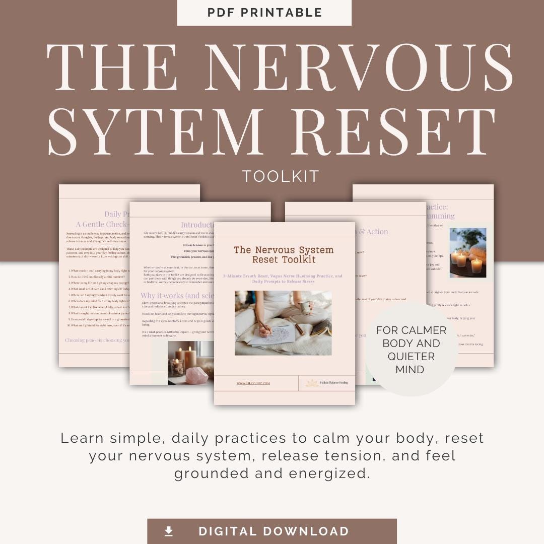 The Nervous System Reset Printable, Nervous System Regulation Workbook ...