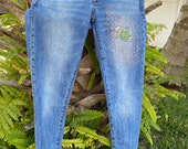 Paisley Persimmon Mended Jeans