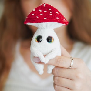 Crochet Mushroom Baby PATTERN, No Sew Amigurumi mushroom guy with booty, Fantasy Magic Plushie PDF pattern