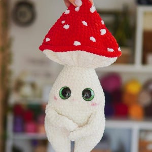 Crochet Mushroom Baby PATTERN, No Sew Amigurumi MushMallow guy with booty, Fantasy Magic Plushie PDF pattern