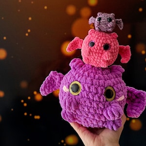 Crochet Bat PATTERN, Cute Amigurumi Baby Bat, Halloween plushie PDF pattern