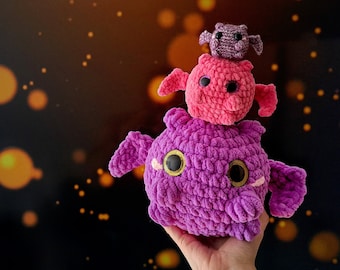 Crochet Bat PATTERN, Cute Amigurumi Baby Bat, Halloween plushie PDF pattern