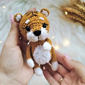 Amigurumi Baby Tiger, Crochet Tiger pdf pattern, Small tiger tutorial, Symbol of the 2022 image 1