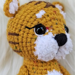 Amigurumi Baby Tiger, Crochet Tiger pdf pattern, Small tiger tutorial, Symbol of the 2022 image 8