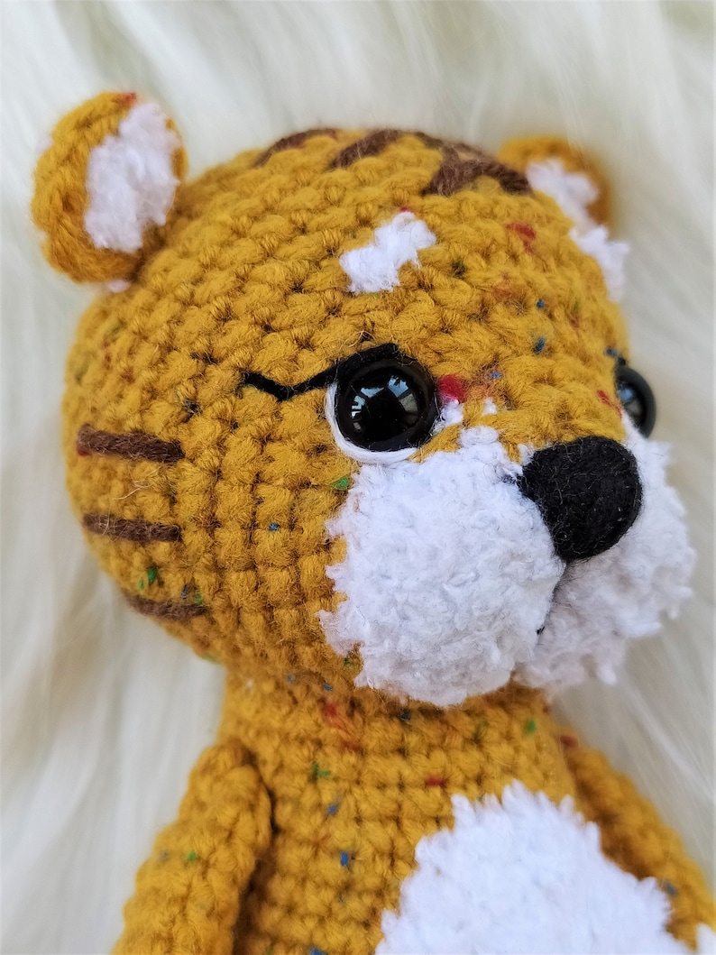 Amigurumi Baby Tiger, Crochet Tiger pdf pattern, Small tiger tutorial, Symbol of the 2022 image 8