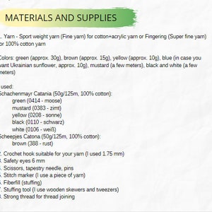 K&ouml;nnte beinhalten: Material- und Zubeh&ouml;rliste zum H&auml;keln eines Stofftieres. Die Liste enth&auml;lt Garn in verschiedenen Farben, eine H&auml;kelnadel, Sicherheitsaugen, Schere, Stopfnadel, Stecknadeln, Maschenmarkierer, F&uuml;llwatte, F&uuml;llwerkzeug und stabilen Faden.