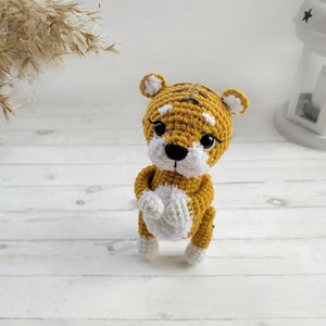 Amigurumi Baby Tiger, Crochet Tiger pdf pattern, Small tiger tutorial, Symbol of the 2022 image 2