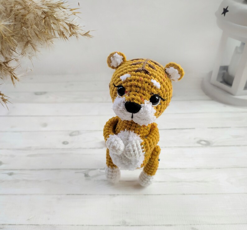 Amigurumi Baby Tiger, Crochet Tiger pdf pattern, Small tiger tutorial, Symbol of the 2022 image 2