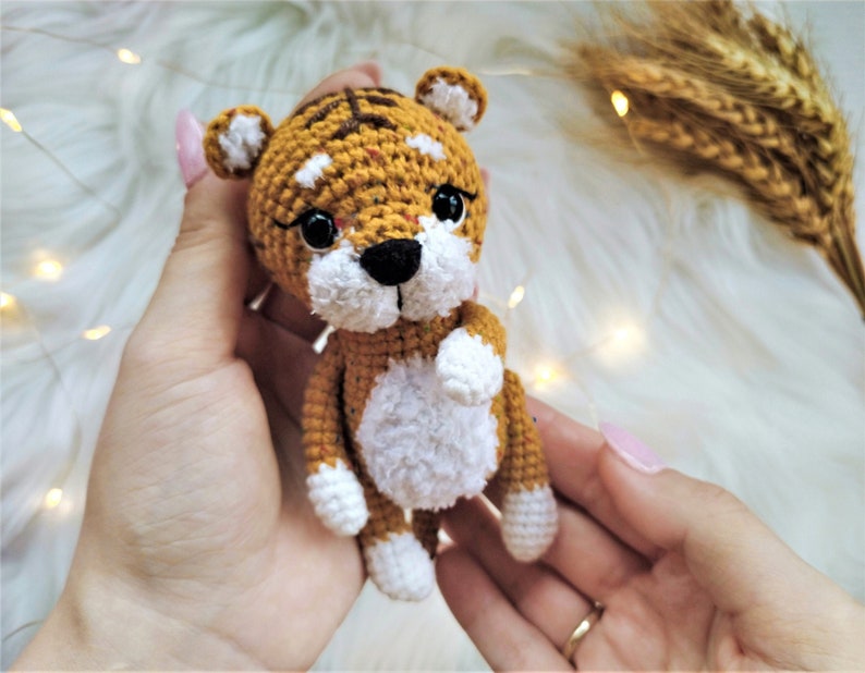 Amigurumi Baby Tiger, Crochet Tiger pdf pattern, Small tiger tutorial, Symbol of the 2022 image 1