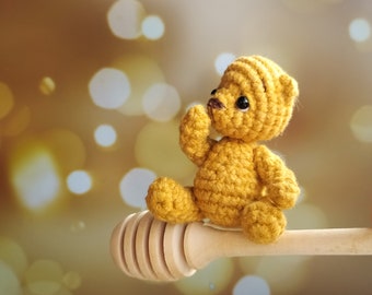 Crochet teddy bear pattern, Amigurumi mini bear pdf pattern