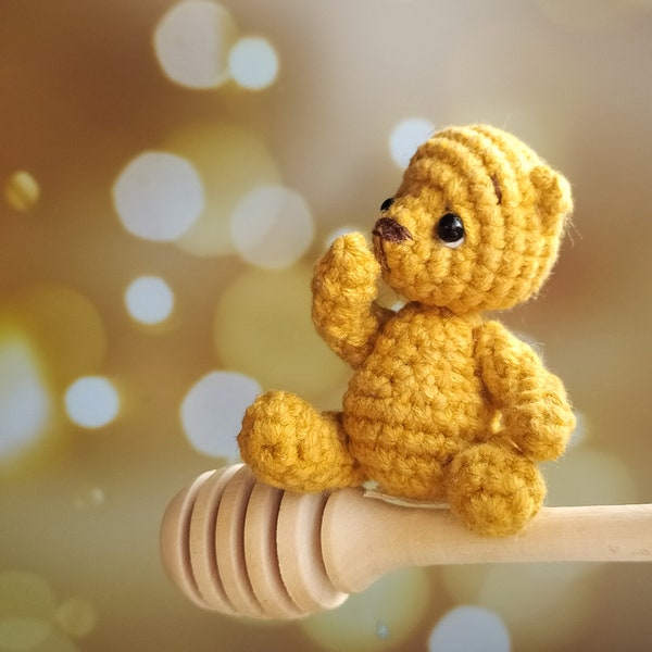 Crochet teddy bear pattern, Amigurumi mini bear pdf pattern