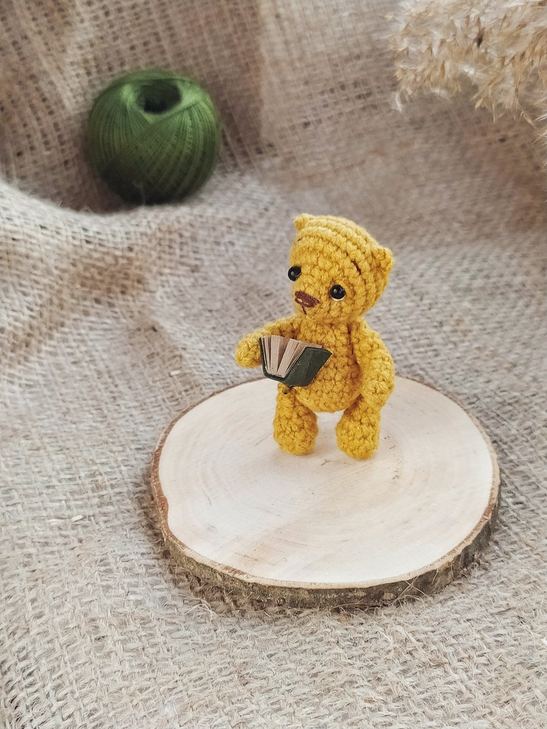 Crochet teddy bear pattern, Amigurumi mini bear pdf pattern image 3