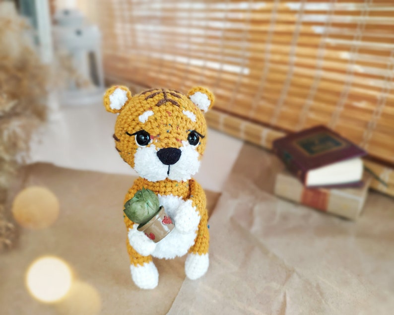 Amigurumi Baby Tiger, Crochet Tiger pdf pattern, Small tiger tutorial, Symbol of the 2022 image 4