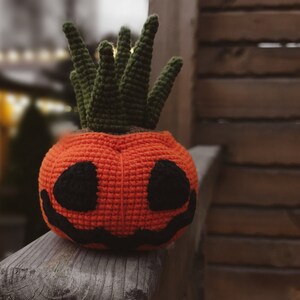 Halloween Crochet Pattern Succulent, 2 in 1 Jack O Lantern PDF pattern image 9