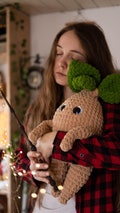 Crochet Mandrake Plant PATTERN, Amigurumi baby mandrake root with booty, Fantasy Magic Plushie PDF pattern product logo