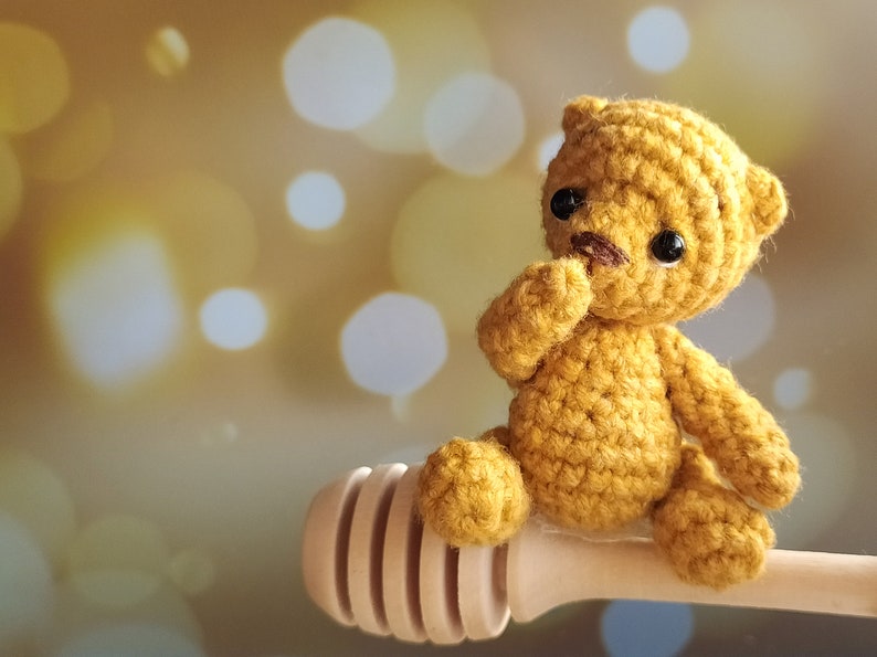 Crochet teddy bear pattern, Amigurumi mini bear pdf pattern image 5