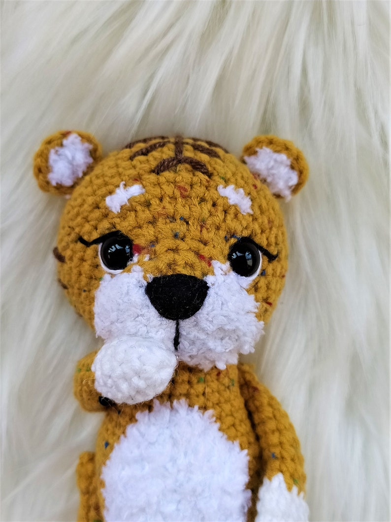 Amigurumi Baby Tiger, Crochet Tiger pdf pattern, Small tiger tutorial, Symbol of the 2022 image 7