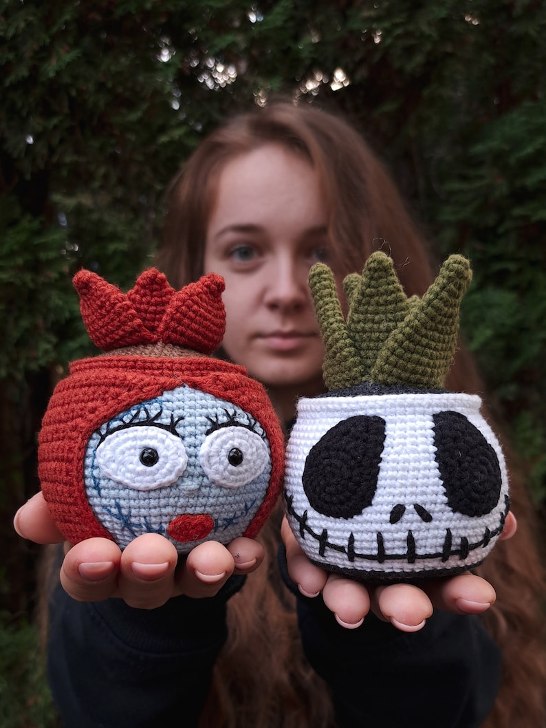Halloween Crochet PATTERN Set 2 in 1 Sally and Skull Etsy