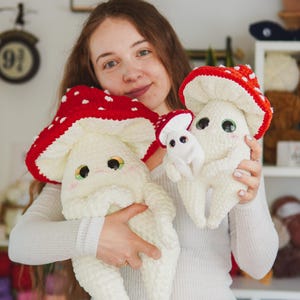 Crochet Mushroom Baby PATTERN, No Sew Amigurumi MushMallow guy with booty, Fantasy Magic Plushie PDF pattern