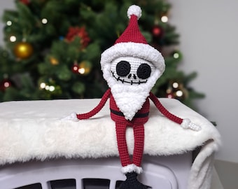 Crochet PATTERN Christmas Santa, Amigurumi Skekeleton, Crochet Shelf Sitter Gnome decor, PDF tutorial