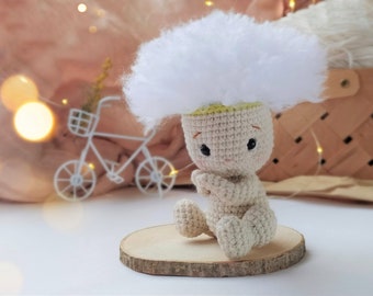 Amigurumi Baby Dandelion crochet pattern, Crochet flower doll, Fake plant PDF pattern