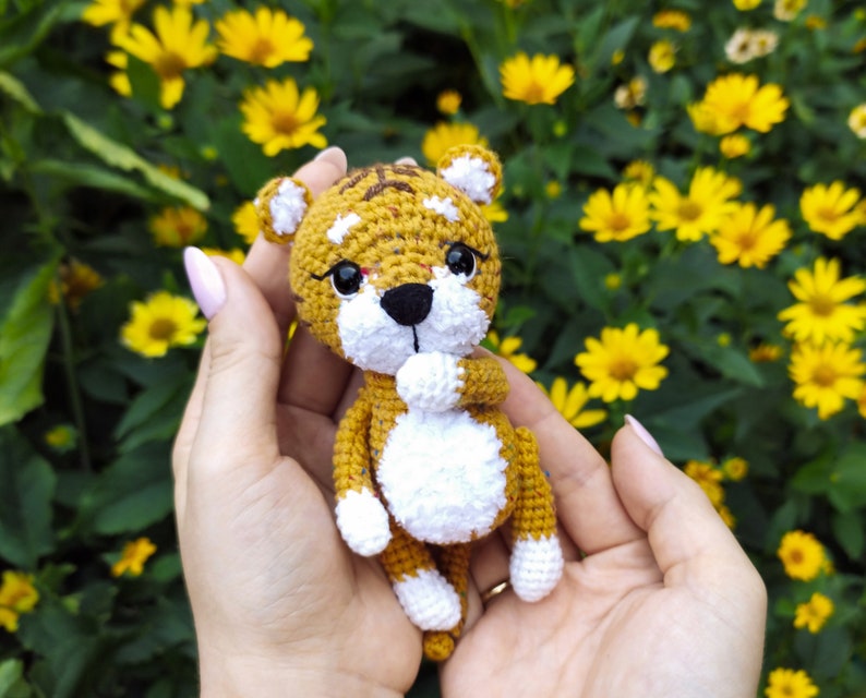 Amigurumi Baby Tiger, Crochet Tiger pdf pattern, Small tiger tutorial, Symbol of the 2022 image 6