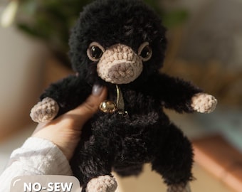 Crochet Magical Platypus PATTERN, No-sew and Low-sew Amigurumi Fantasy Creature ENG PDF pattern