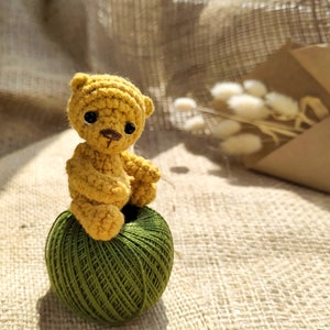 Crochet teddy bear pattern, Amigurumi mini bear pdf pattern image 4