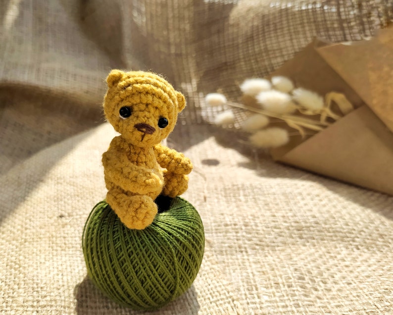 Crochet teddy bear pattern, Amigurumi mini bear pdf pattern image 4