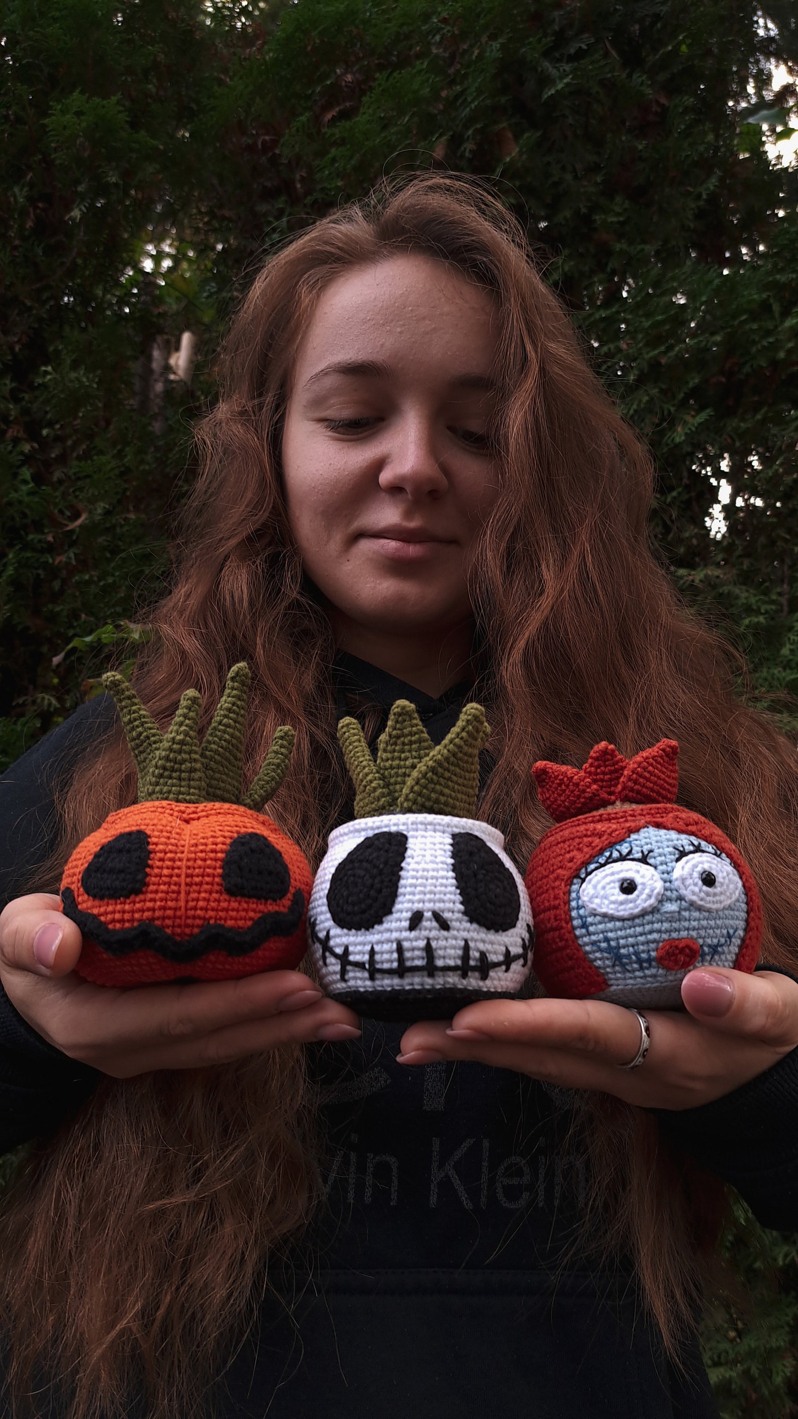 Halloween Crochet PATTERN Set 5 in 1, Halloween Fake Plants, Halloween