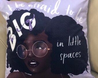 Black Girl Smart Girl Decorative Accent Pillow PRINCESS CAMRYN