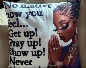 Black Woman Decorative Accent Pillow PRINCESS CHANIYAH