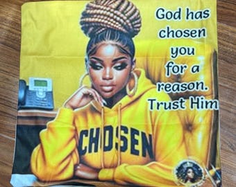 Black Woman Decorative Accent Pillow PRINCESS CHASITY