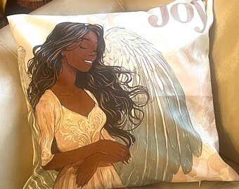 Black Angel Decorative Accent Pillow QUEEN CEZIYAH