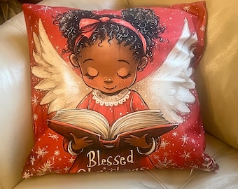 Blessed Bible Angel Decorative Accent Pillow PRINCESS CLAUDIA