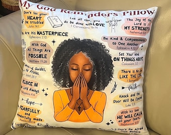 God Reminders Praying Hands Decorative Accent Pillow PRINCESS CHANEL