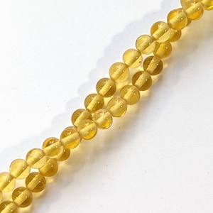 Mid Century Gelb Glas Runde Spacer - Cherry Markenperlen für Miriam Haskell Jewelry in Japan
